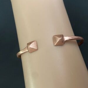 Rose gold sterling silver bangle bracelet